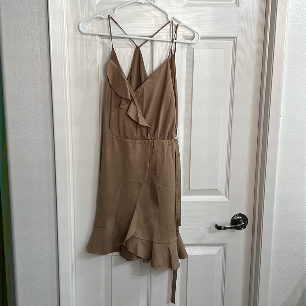 Tan / Nude wrap dress MEDIUM